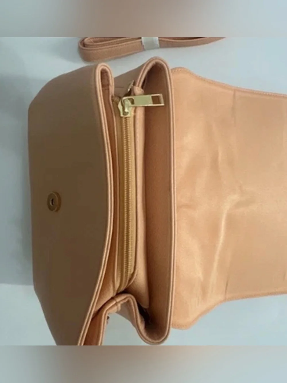 GROSSI/LIKE DREAMS Eva double bowtie vegan leather top handle crossbody -ORANGE